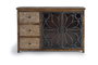 GINER Y COLOMER Buffet en bois de manguier marron vieilli